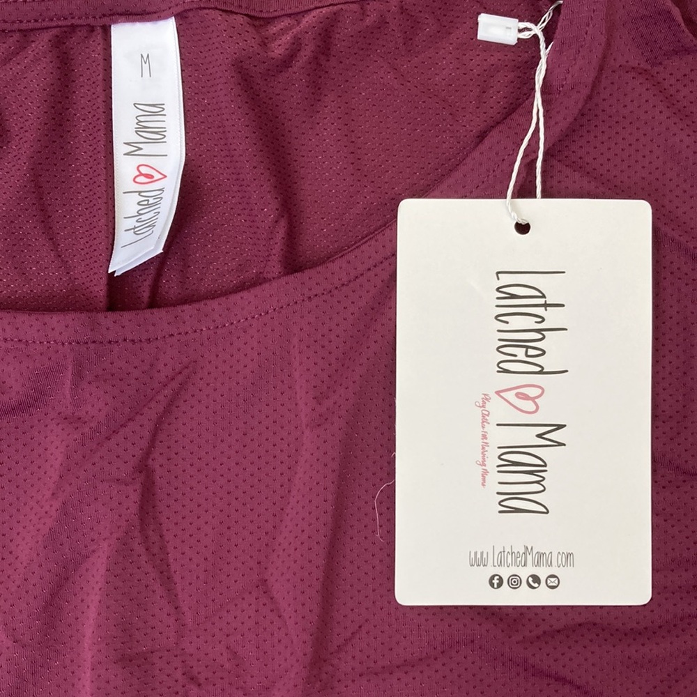 Latched Mama Side Access Mesh Nursing Tank Top - Picture 2 of 3
